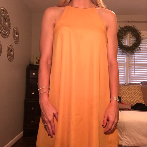 Mustard yellow sheath dress sleeveless - Picture 1 of 3